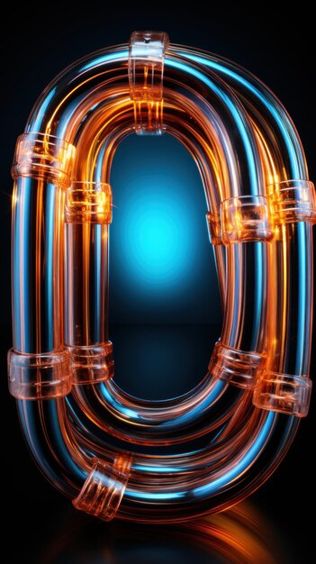 A simple strand of neon tubing making letter o UHD wallpaper