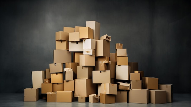 A simple yet striking image featuring a bunch of box