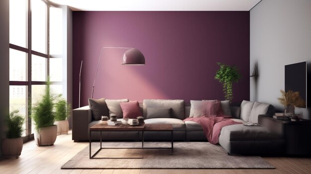 Simple style living room hyper realistic photography of a beautiful bright modern