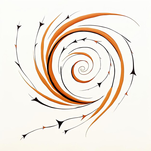 a simple swish swirl is shown in the style of squiggly line