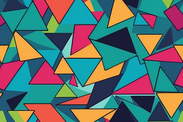 Simple Triangle Geometry Colorful Background