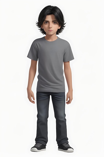 Photo simple tshirt design for middle age boy