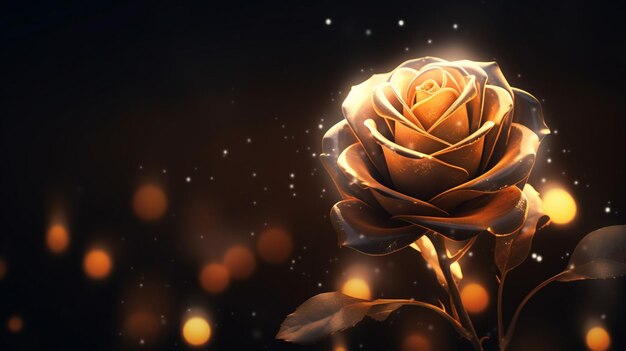 Simple vectorial rose wallpaper black background