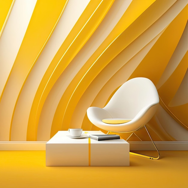 Simple wallpaper design yellow color