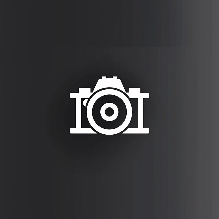 Photo a simple white icon of a compass on white background