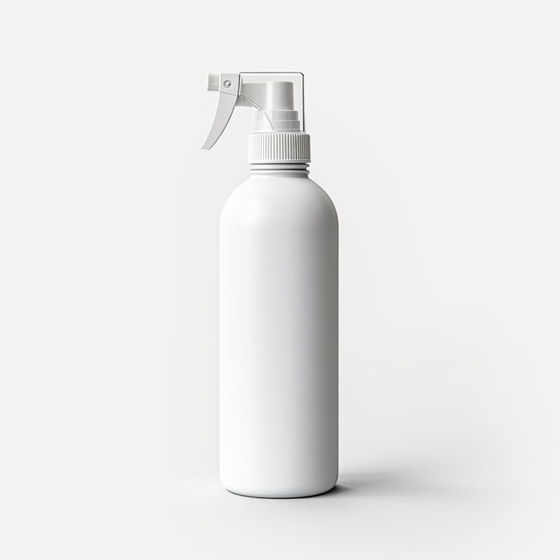 Photo a simple white spray bottle with a modern look suitable for various liquid products