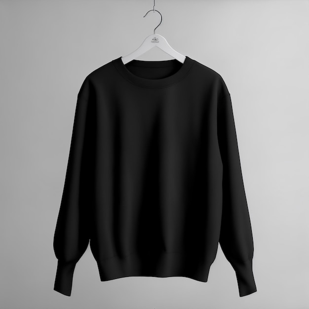 A simple white sweater on a hanger mockup