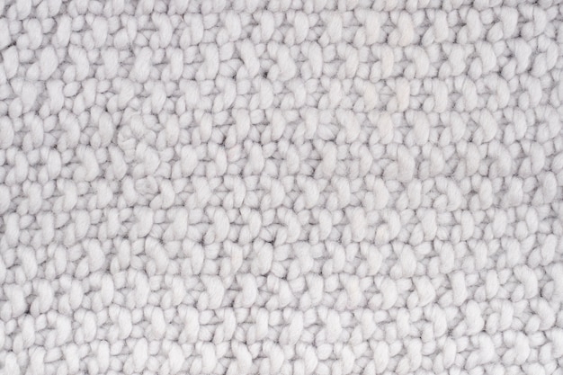 Simple white wool crocheting pattern