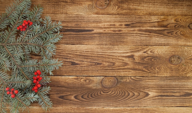 Foto semplice sfondo in legno per la decorazione di natale