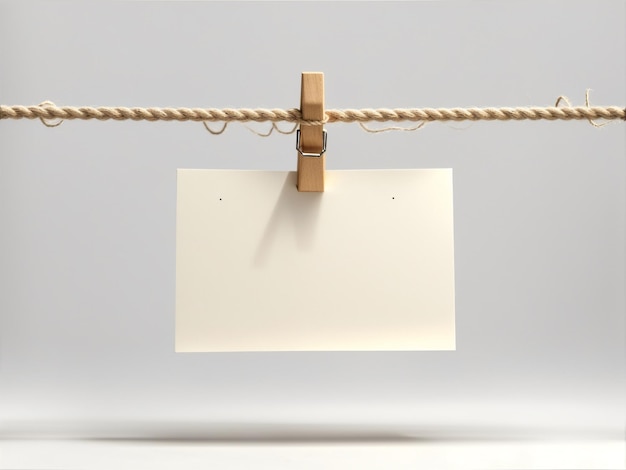 シンプルなデザイン 空白の横長長方形メモ紙カード 1 枚