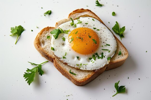 Premium Photo | The simplicity of an egg sandwich with bread isolated