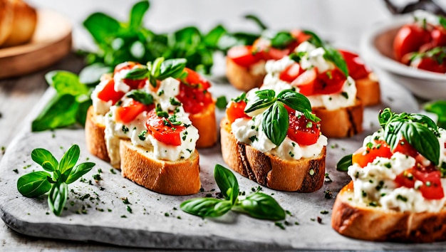 Simplicity in Flavor Herbed Ricotta Bruschetta