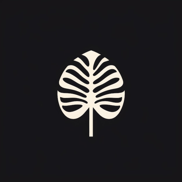 Photo simplicity meets elegance monstera plant embraced in a striking negative space logo with uxui desi