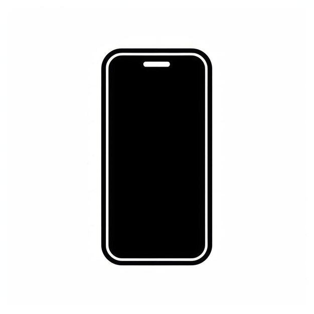 Simplicity Personified The Minimalist Black Phone Pictogram