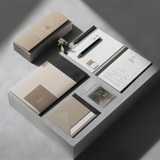 Photo simplicity refined a modern minimalist stationery set