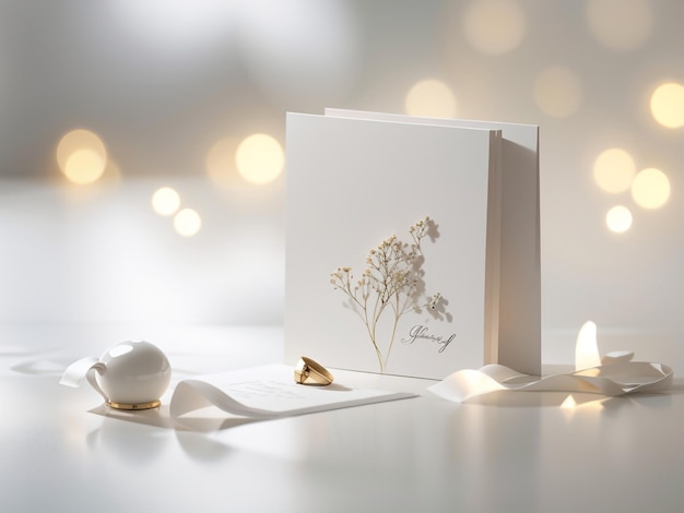 Simplicity Refined White Blank Greeting or Editorial Card