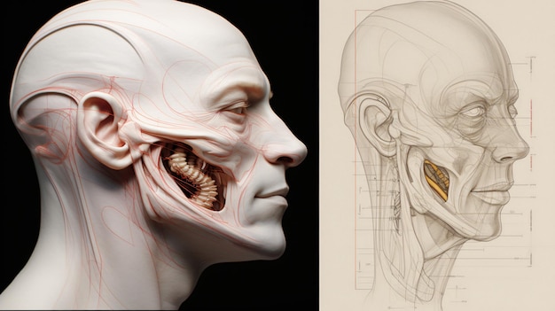 Photo simplify the anatomy by reducing complex anatomical