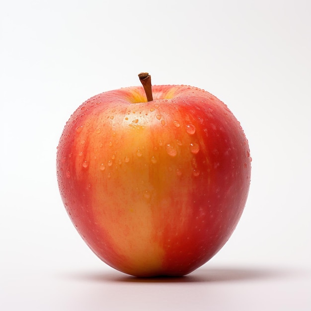 Simplistic Nectarine on White Background AI Generated