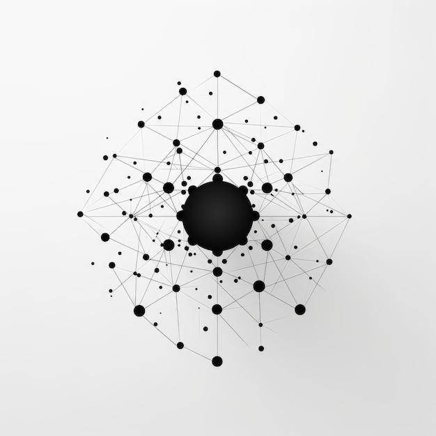 Photo simplistic network illustrations minimalistic and monochrome flat vector shapes