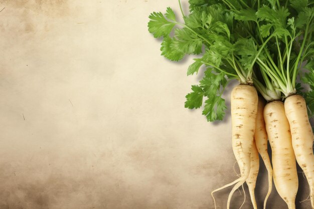 Photo simplistic parsnip mockup background generate ai