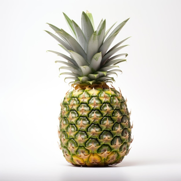 Simplistic Pineapple on White Background AI Generated