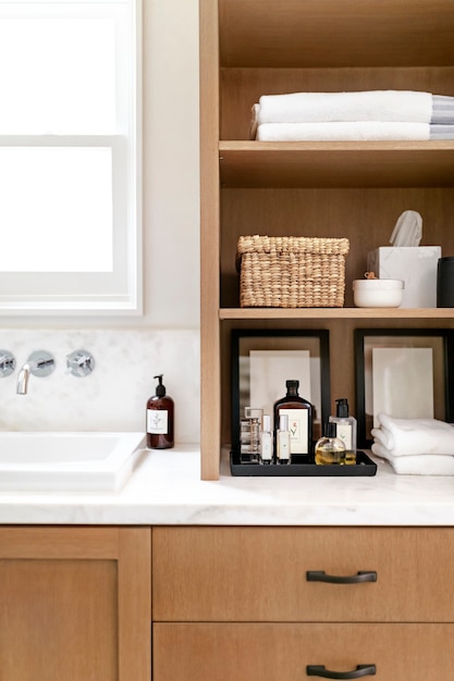 Simply bright clean design bathroom