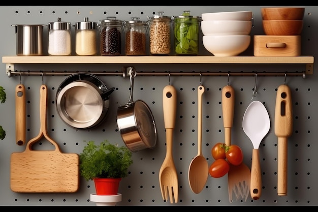 simply kitchen pegboard professional advertising food photography