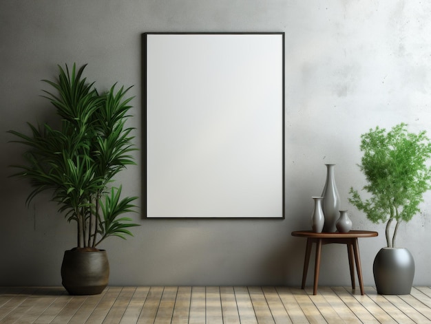 Simulated Minimalistic Wall Art Mockup