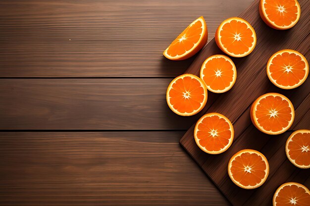 sinaasappels op een houten achtergrond