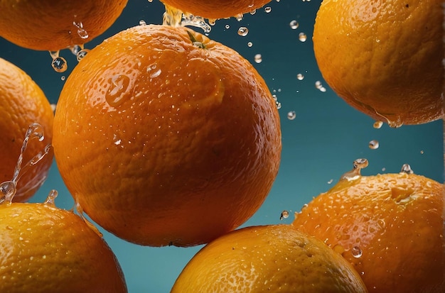sinaasappels worden gesneden voor het maken van sap