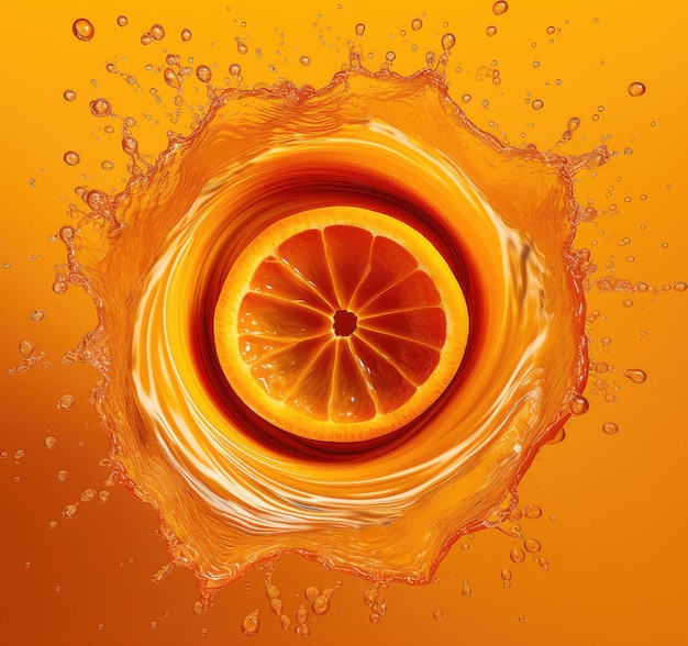 Sinaasappelsap Splash Generatieve AI