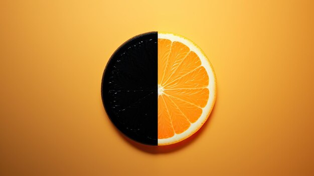 sinaasappelschijfje citrusvruchten minimaal concept