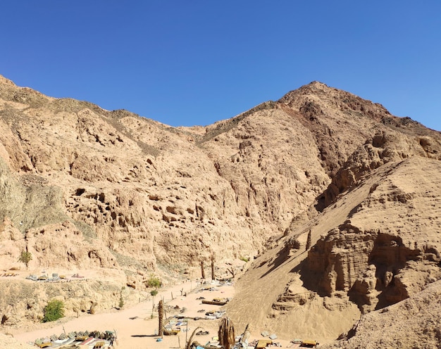 Sinai desert rocks and mountains background mountain landscape wallpaper picturesque view bedouin village remnants