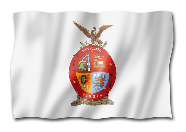 Государственный флаг Синалоа Мексика