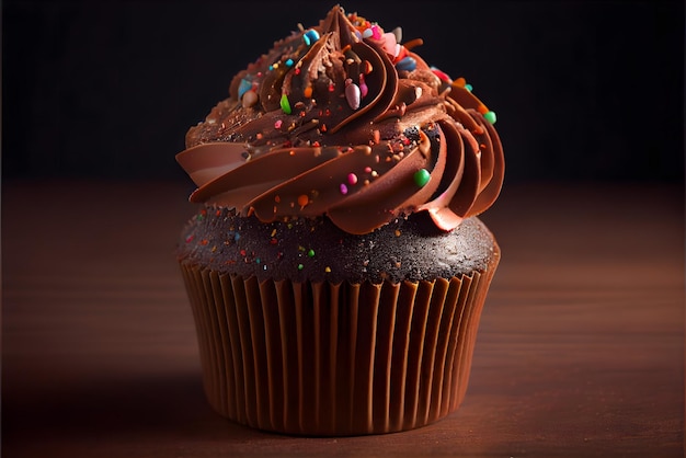 Sinful Chocolate Cupcake with Chocolate Buttercream