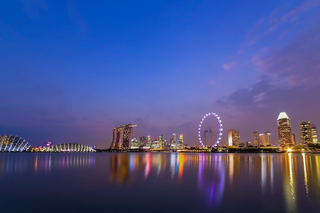 Città di singapore di notte