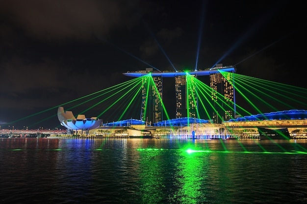 Singapore city at night 