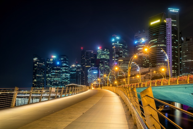 Singapore Cityscape - Business office buildings in Marina Bay, Singapore downtown.