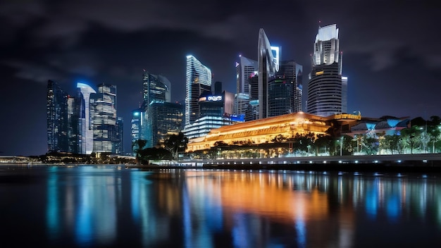 Singapore cityscape at night