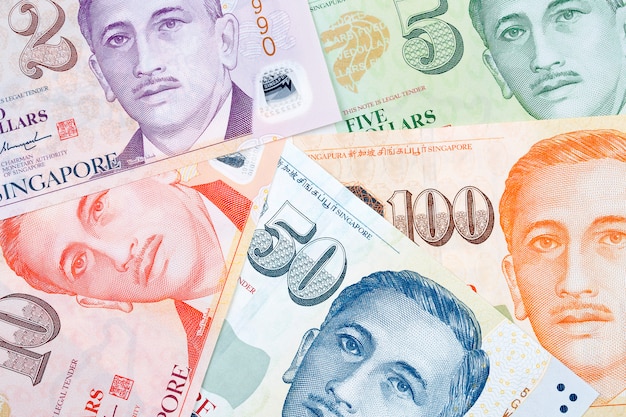 Сингапурские доллары, бизнес-фон