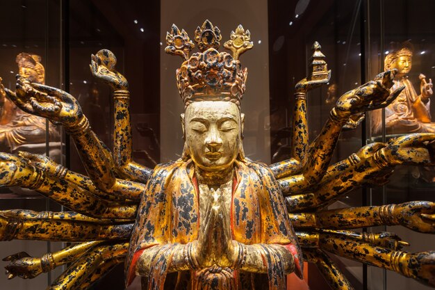 SINGAPORE - OCTOBER 15, 2014: Buddha statue in Asian Civilisations Museum.