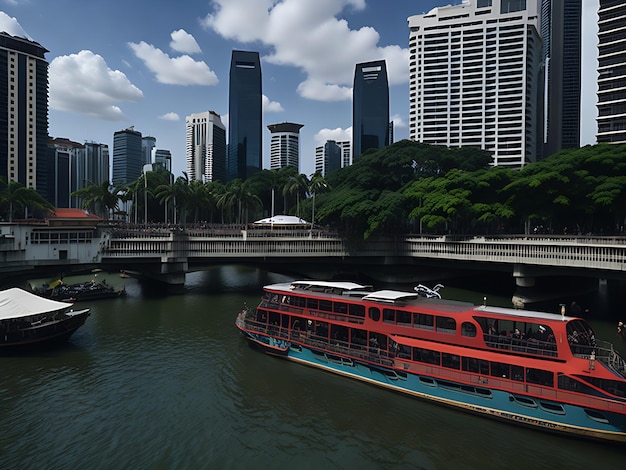 Singapore River Ai generated