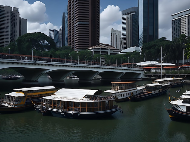 Singapore River Ai generated