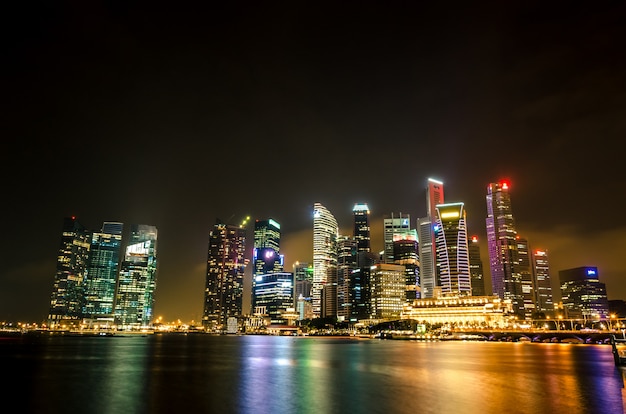 Singapore skyline van de stad