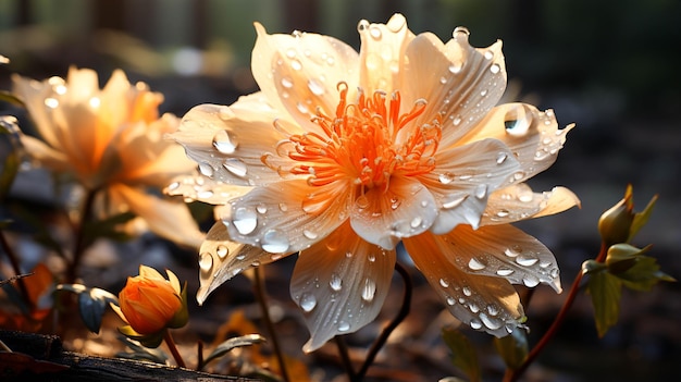 A single Amur Adonis flower closeup full view