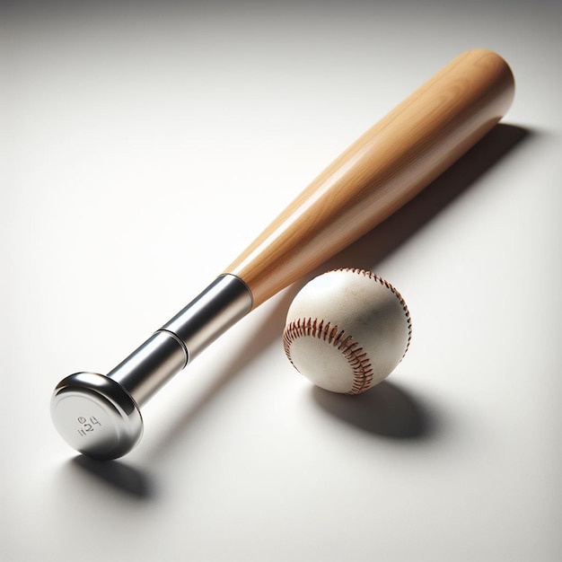 Photo single baseball bat with white background 4