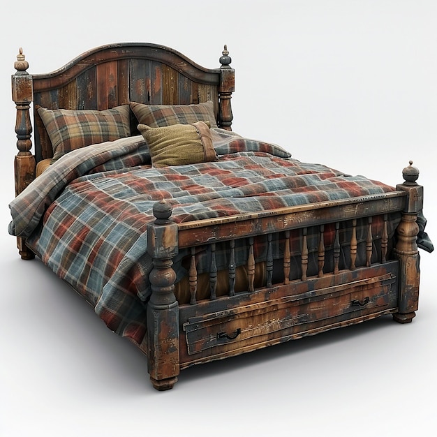 Photo single bed design 3d model