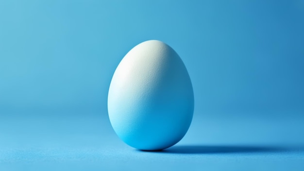 Photo a single blue egg a symbol of new beginnings