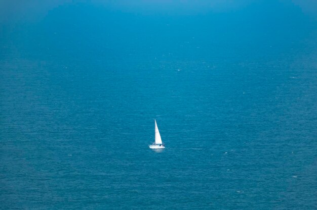 A single boat in the water