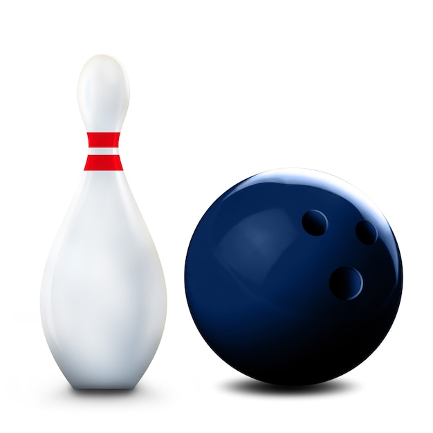 Photo single bowling pin